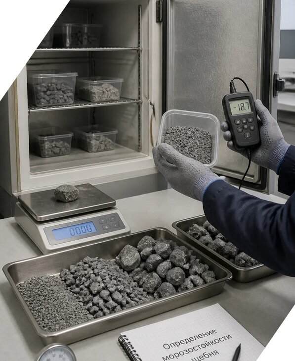 Определение морозостойкости щебня в Когалыме от 3618 р. | ЭкспертизаРоссия