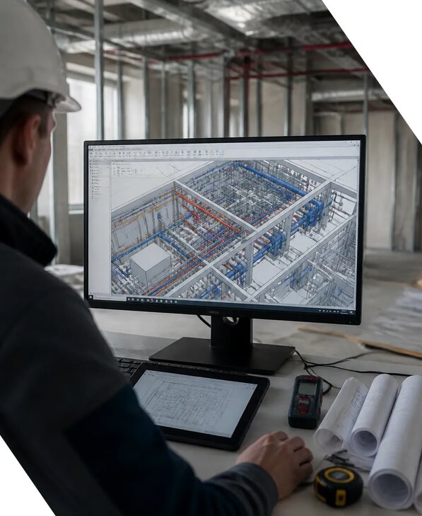 Создание BIM модели инженерных сетей для объектов в Когалыме